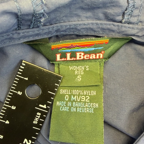 LL Bean Navy Blue Classic Anorak Womens Small Windbreaker 1/2 Zip Hooded Jacket - Picture 5 of 15
